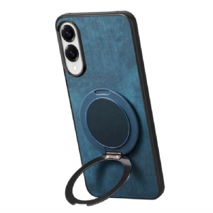 Hülle Für Samsung Galaxy S25 5g Edge Wildlederoptik Mit Drehbarem Ständer