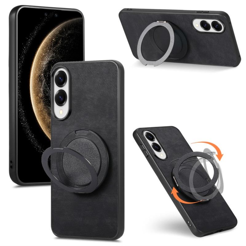 Hülle Für Samsung Galaxy S25 5g Edge Wildlederoptik Mit Drehbarem Ständer