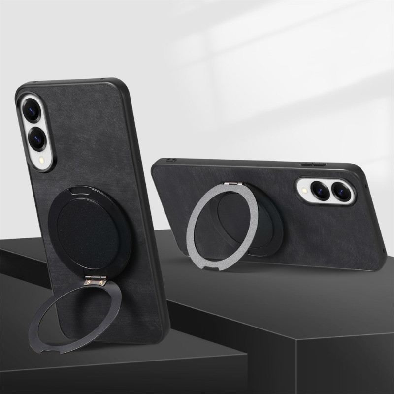 Hülle Für Samsung Galaxy S25 5g Edge Wildlederoptik Mit Drehbarem Ständer