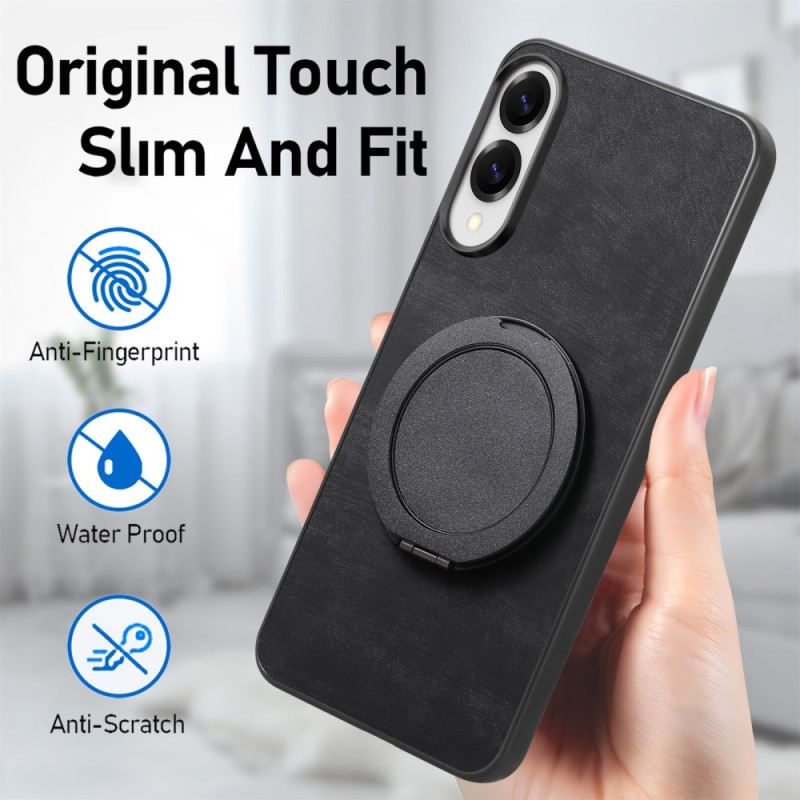 Hülle Für Samsung Galaxy S25 5g Edge Wildlederoptik Mit Drehbarem Ständer