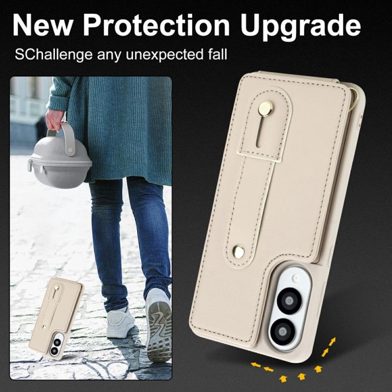 Hülle Samsung Galaxy S25 5g Edge Handyhülle Kartenhalter Mit Tragegurt Und Schultergurt