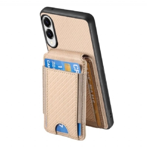 Hülle Samsung Galaxy S25 5g Edge Handyhülle Premium-kartenhalter Und Ständer Aus Carbonfaser