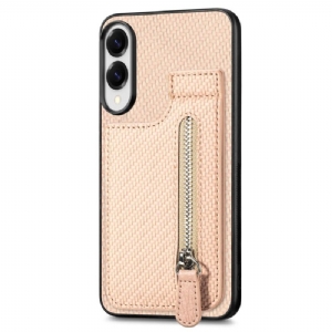 Hülle Samsung Galaxy S25 5g Edge Kartenhalter Und Münzfach Aus Kohlefaser