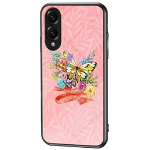 Hülle Samsung Galaxy S25 5g Edge Schmetterling Aus Gehärtetem Glas