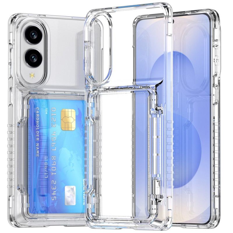 Hülle Samsung Galaxy S25 5g Edge Transparent & Kartenhalter