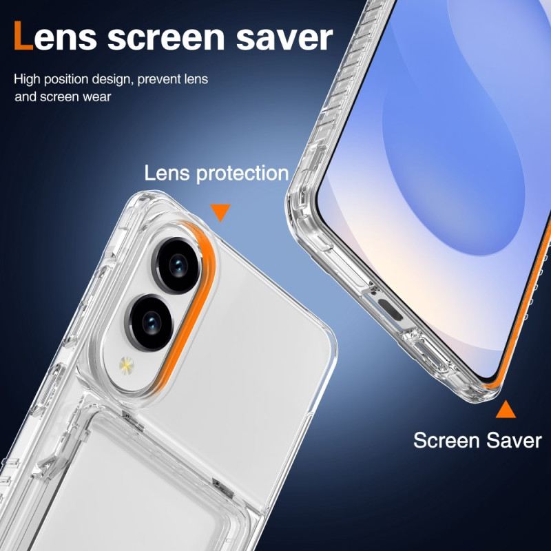 Hülle Samsung Galaxy S25 5g Edge Transparent & Kartenhalter