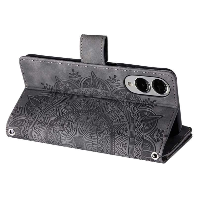 Lederhüllen Für Samsung Galaxy S25 5g Edge Geldbörse In Mandala-wildlederoptik