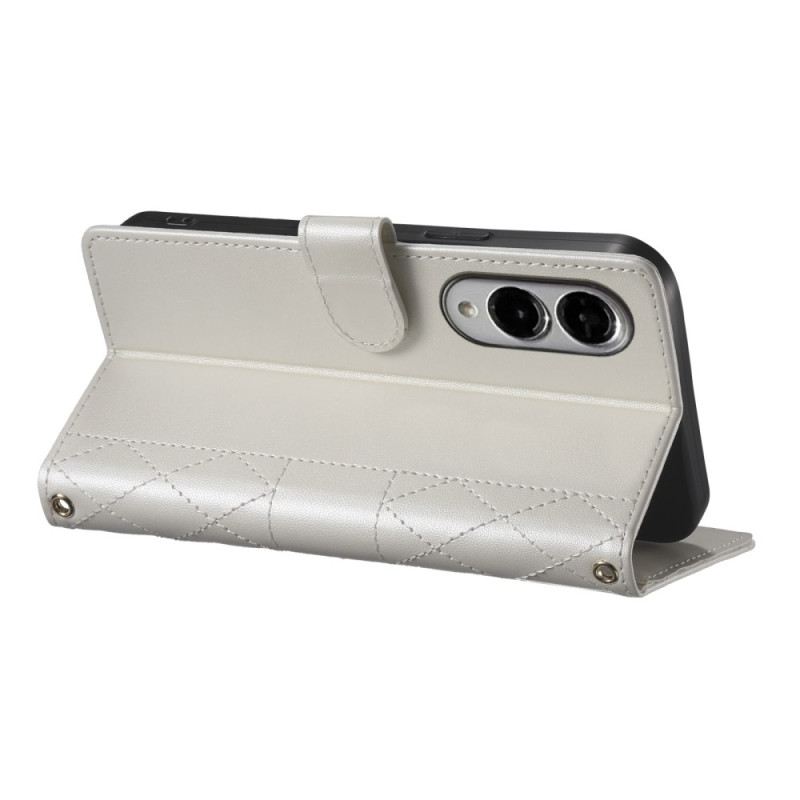 Lederhüllen Für Samsung Galaxy S25 5g Edge Gesteppt Mit Riemen Und Schulterriemen