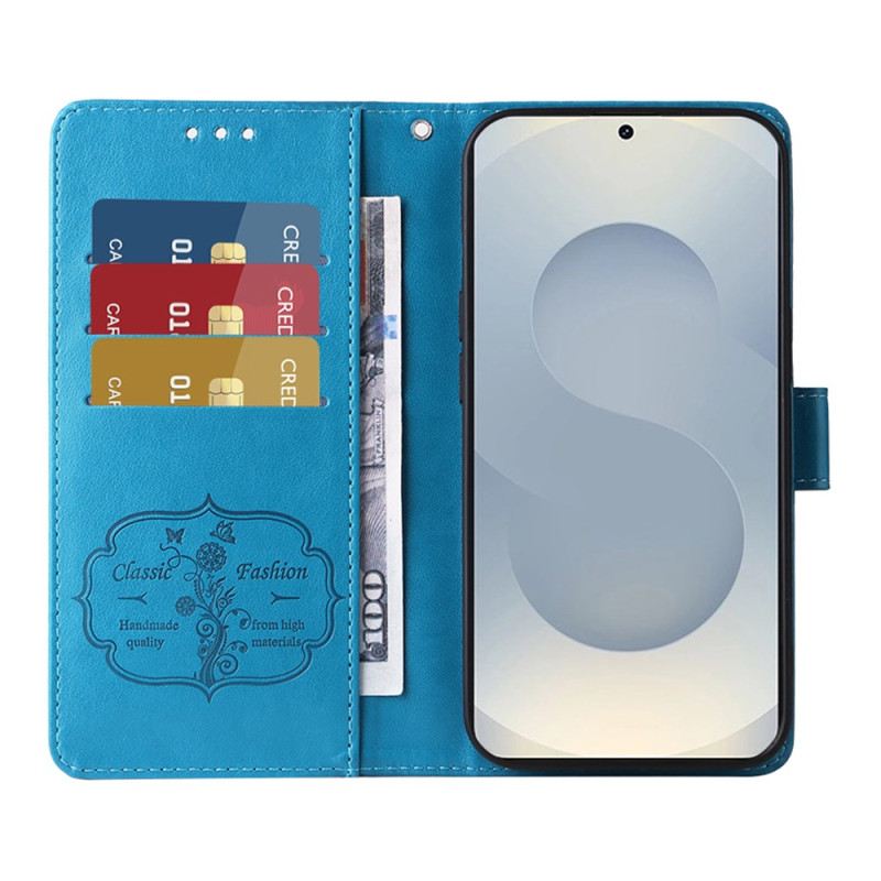 Lederhüllen Samsung Galaxy S25 5g Edge Blumenmuster