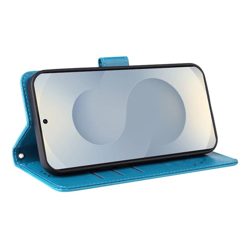 Lederhüllen Samsung Galaxy S25 5g Edge Blumenmuster