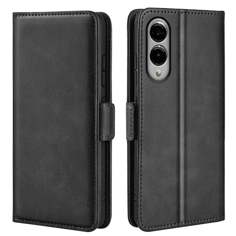 Lederhüllen Samsung Galaxy S25 5g Edge Doppelter Magnetverschluss