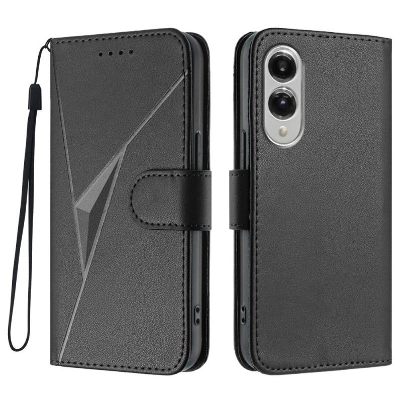 Lederhüllen Samsung Galaxy S25 5g Edge Handyhülle Dreiecksmuster