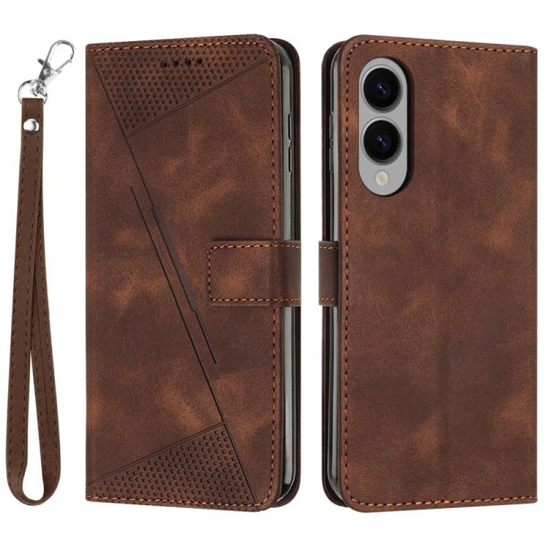 Lederhüllen Samsung Galaxy S25 5g Edge Handyhülle Geometrisches Design