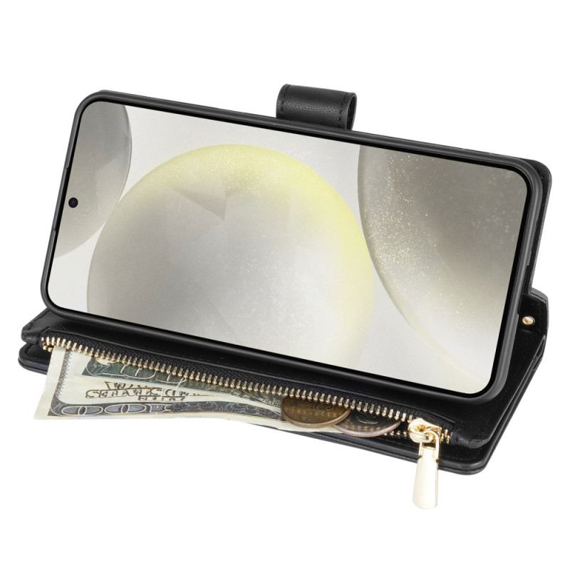 Lederhüllen Samsung Galaxy S25 5g Edge Handyhülle Gesteppte Geldbörse