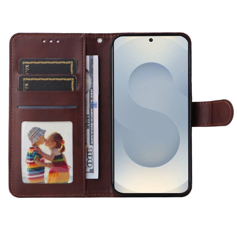 Lederhüllen Samsung Galaxy S25 5g Edge Handyhülle Kalbslederstruktur