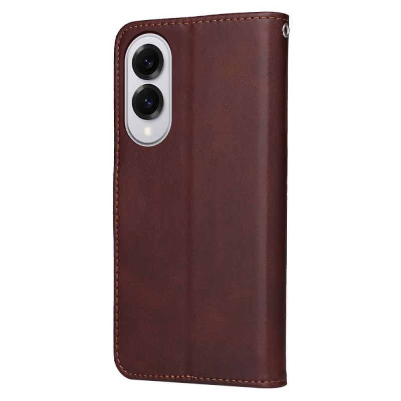 Lederhüllen Samsung Galaxy S25 5g Edge Handyhülle Kalbslederstruktur