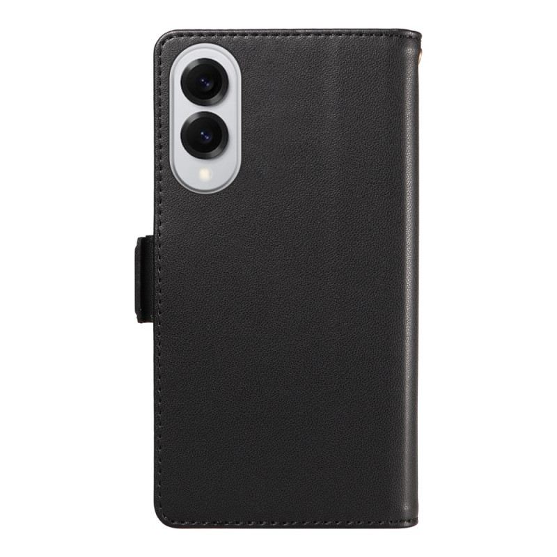 Lederhüllen Samsung Galaxy S25 5g Edge Handyhülle Kartenhalter Und Handschlaufe