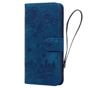 Lederhüllen Samsung Galaxy S25 5g Edge Handyhülle Katzenmotiv