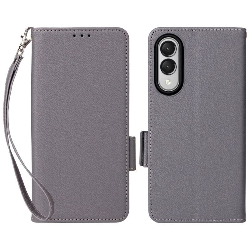 Lederhüllen Samsung Galaxy S25 5g Edge Handyhülle Kunstleder Mit Riemen