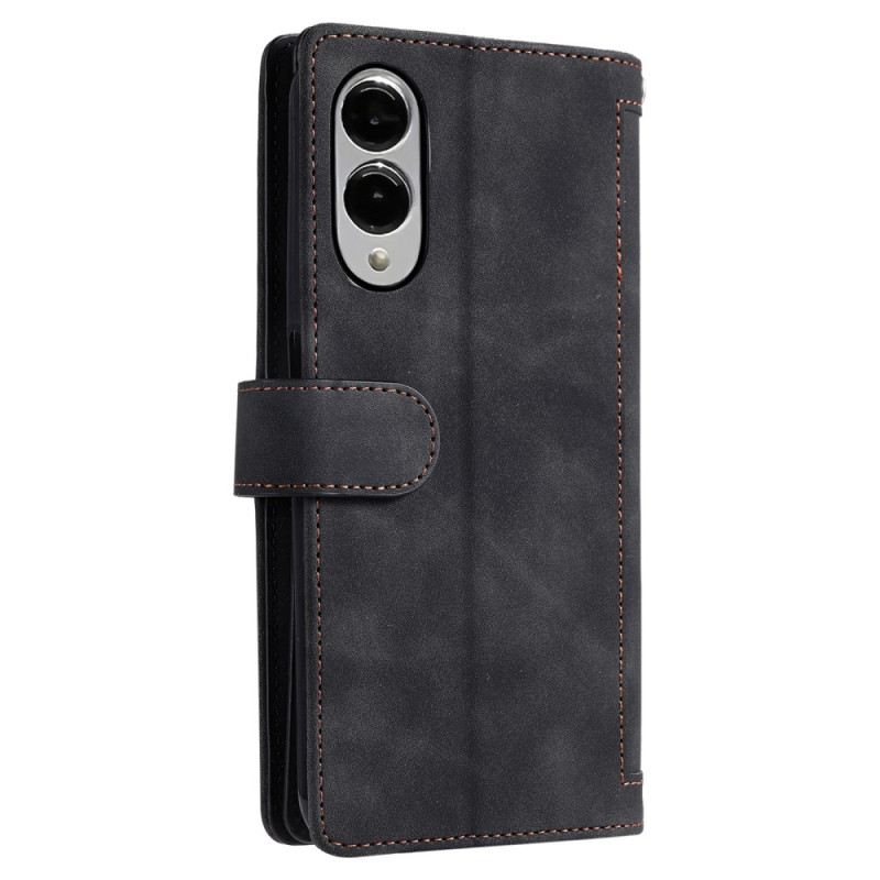 Lederhüllen Samsung Galaxy S25 5g Edge Handyhülle Reißverschluss Geldbörse
