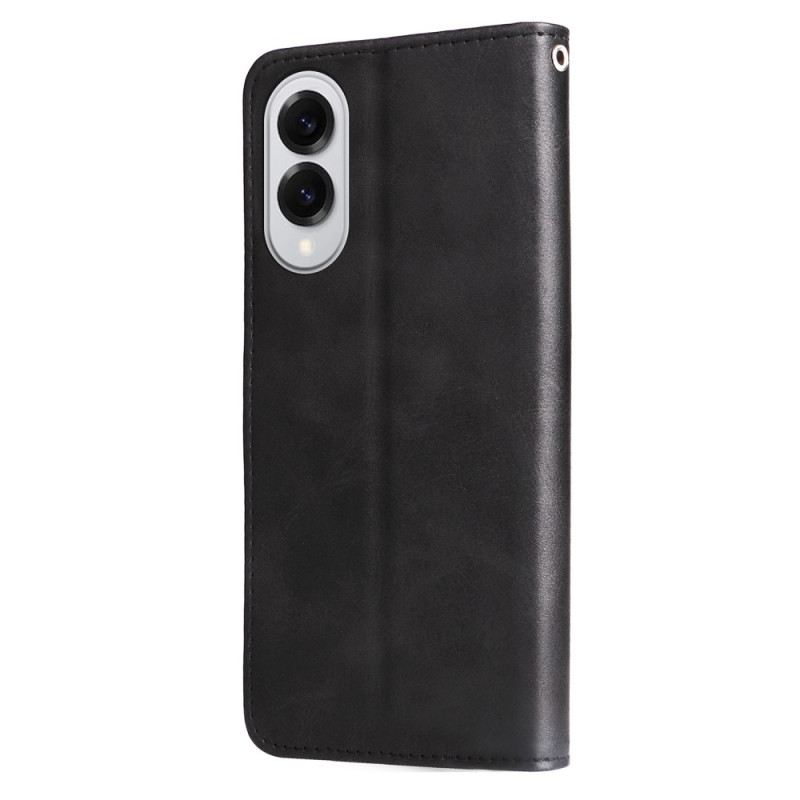 Lederhüllen Samsung Galaxy S25 5g Edge Handyhülle Reißverschlusstasche