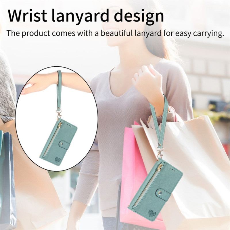 Lederhüllen Samsung Galaxy S25 5g Edge Handyhülle Rfid-herzdesign