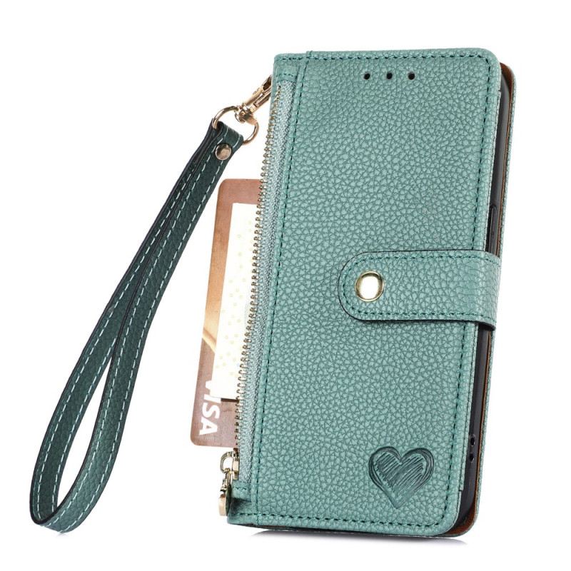 Lederhüllen Samsung Galaxy S25 5g Edge Handyhülle Rfid-herzdesign