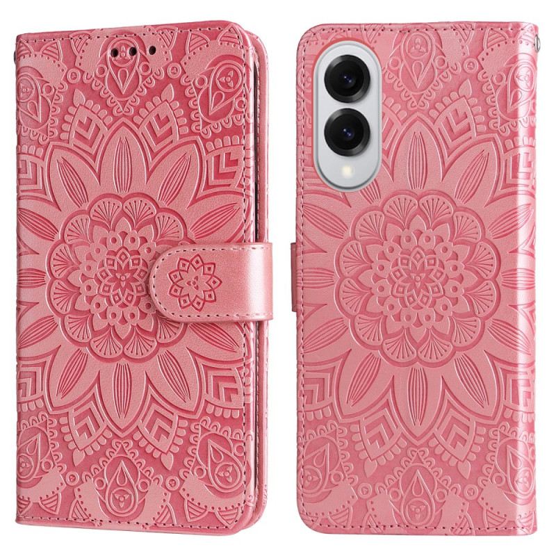 Lederhüllen Samsung Galaxy S25 5g Edge Handyhülle Sonnenblumenmuster