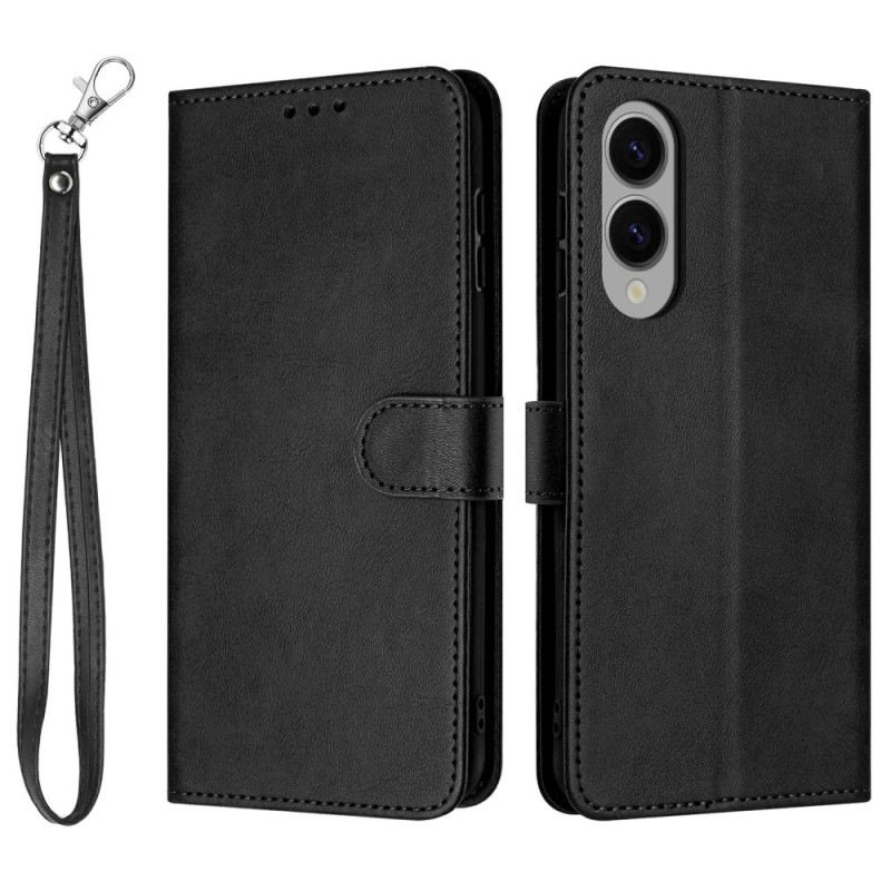 Lederhüllen Samsung Galaxy S25 5g Edge Lederoptik Mit Riemen