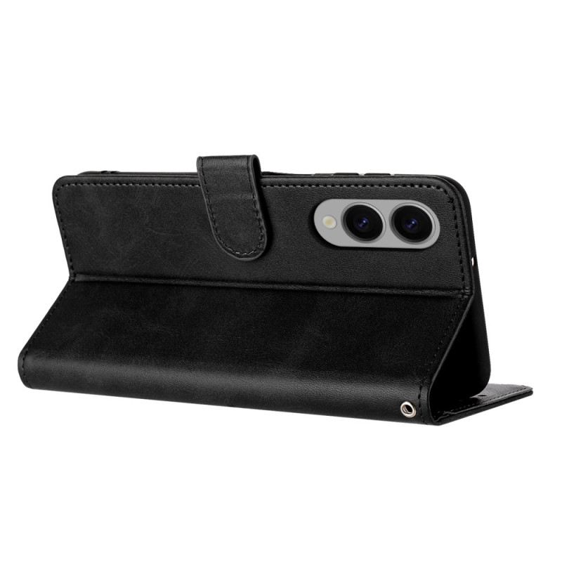 Lederhüllen Samsung Galaxy S25 5g Edge Lederoptik Mit Riemen