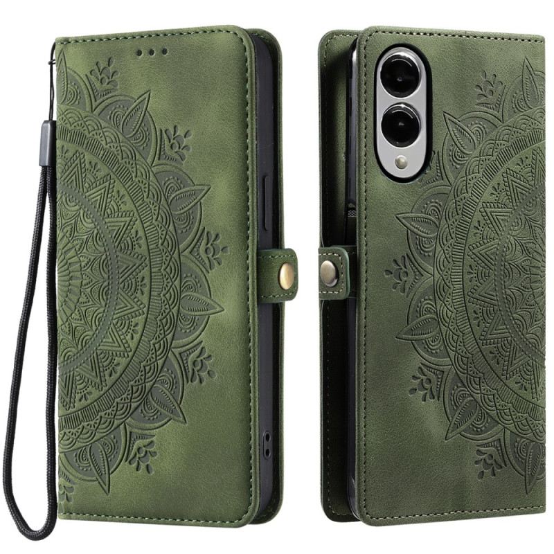 Lederhüllen Samsung Galaxy S25 5g Edge Mandala-wildleder-effekt