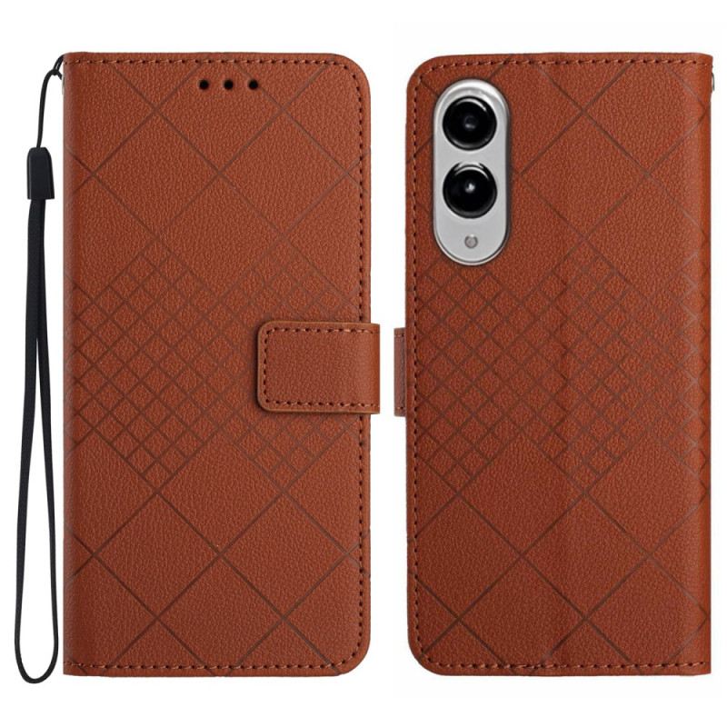 Lederhüllen Samsung Galaxy S25 5g Edge Rautenmuster