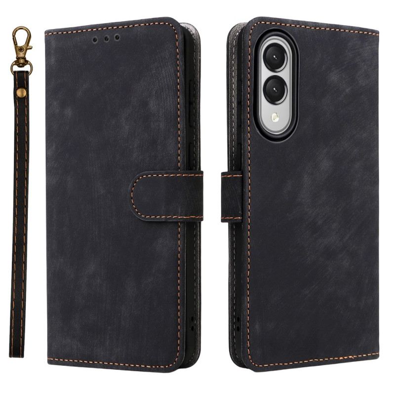 Lederhüllen Samsung Galaxy S25 5g Edge Rfid-schutz Mit Riemen