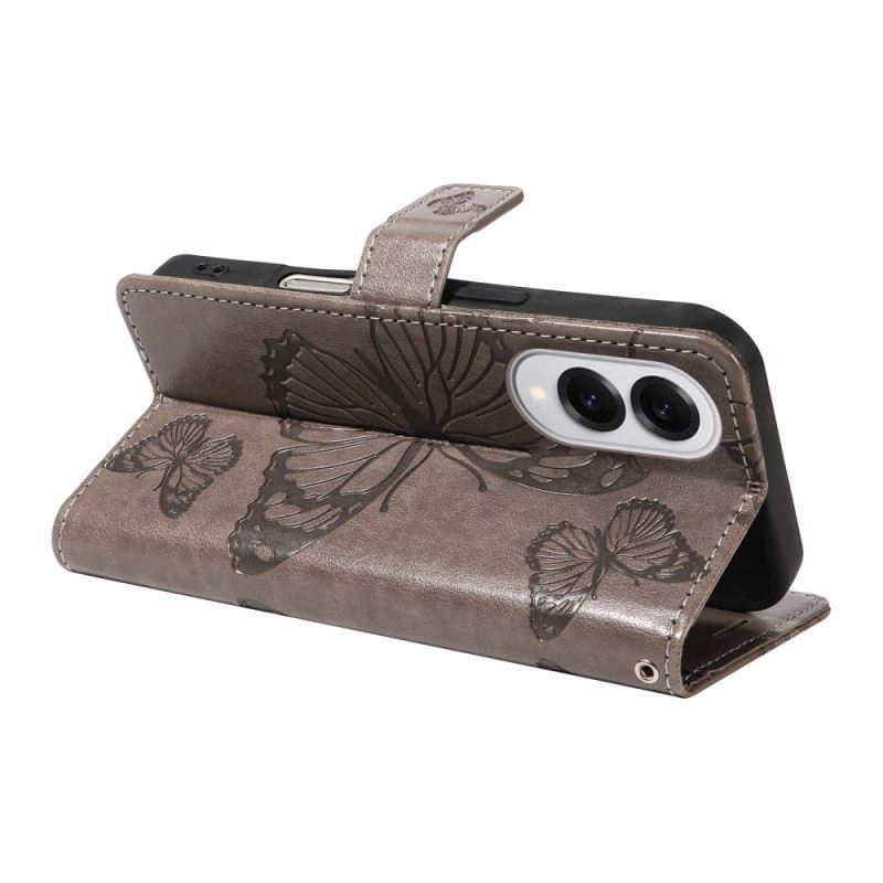 Lederhüllen Samsung Galaxy S25 5g Edge Riesiges Schmetterlingsmuster