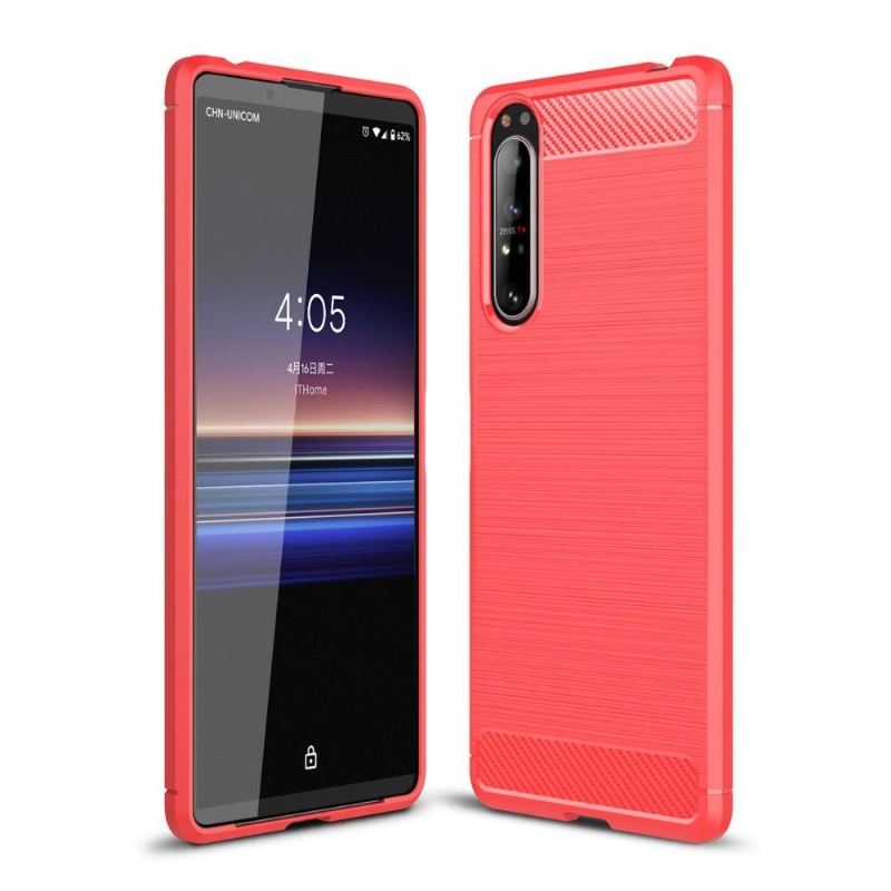 Handyhülle Für Sony Xperia 1 II Gebürsteter Effekt Flexibel