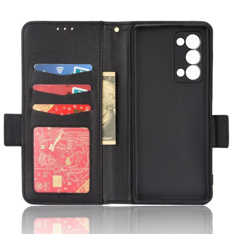 Flip Case Für Oppo Reno 6 Pro 5G Litschi-textur. Multifunktional