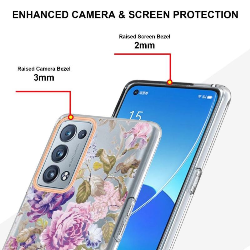 Hülle Für Oppo Reno 6 Pro 5G Die Violette Pfingstrose