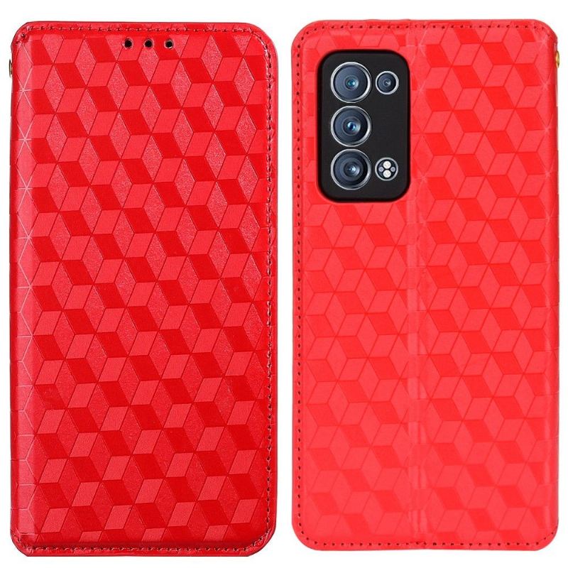 Lederhüllen Für Oppo Reno 6 Pro 5G Flip Case Konstruktionsgeometrie