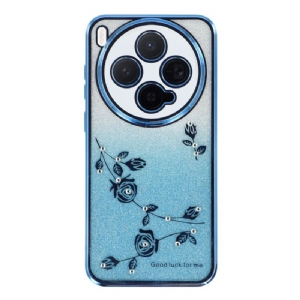 Hülle Für Vivo X300 Kadem Ringhalter Mit Blumen Und Strasssteinen