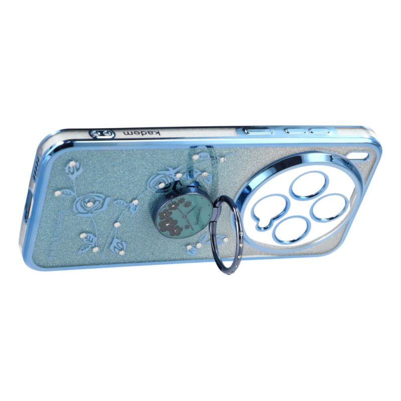 Hülle Vivo X300 Handyhülle Kadem Ringhalter Mit Blumen Und Strasssteinen