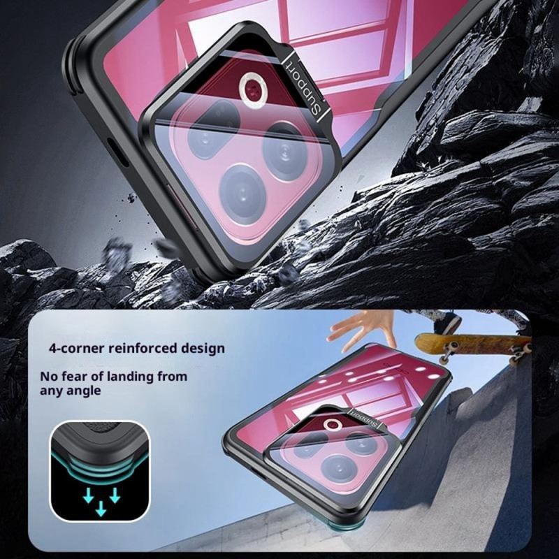 Hülle Für Oppo Find X9 Pro 5g Transparent Mit Ständer Und Kameraabdeckung