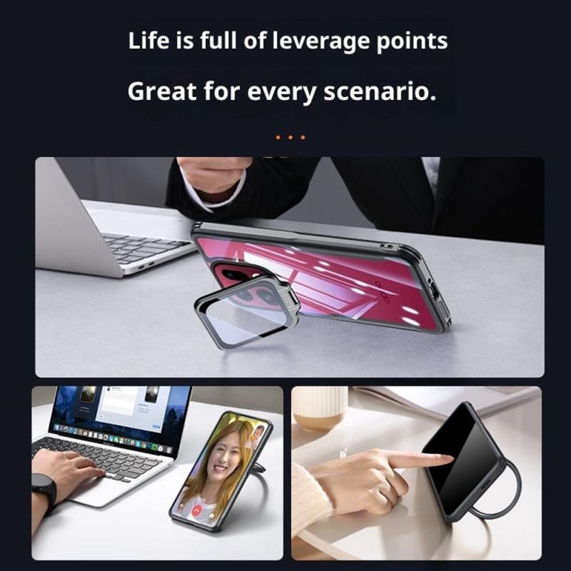 Hülle Für Oppo Find X9 Pro 5g Transparent Mit Ständer Und Kameraabdeckung