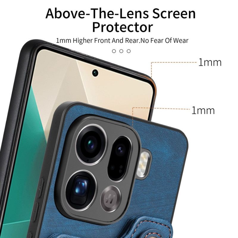 Hülle Oppo Find X9 Pro 5g Handyhülle Rfid-kartenhalter Im Retro-design