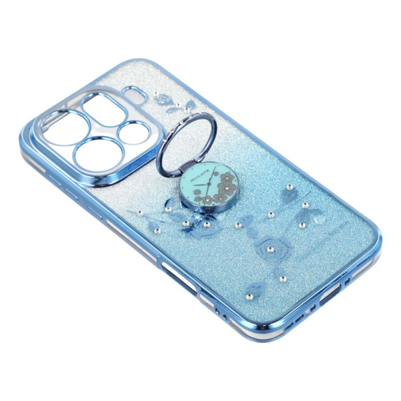 Hülle Oppo Find X9 Pro 5g Kadem Ringhalter Mit Blumen Und Strasssteinen