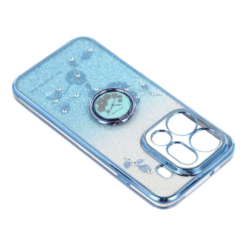 Hülle Oppo Find X9 Pro 5g Kadem Ringhalter Mit Blumen Und Strasssteinen