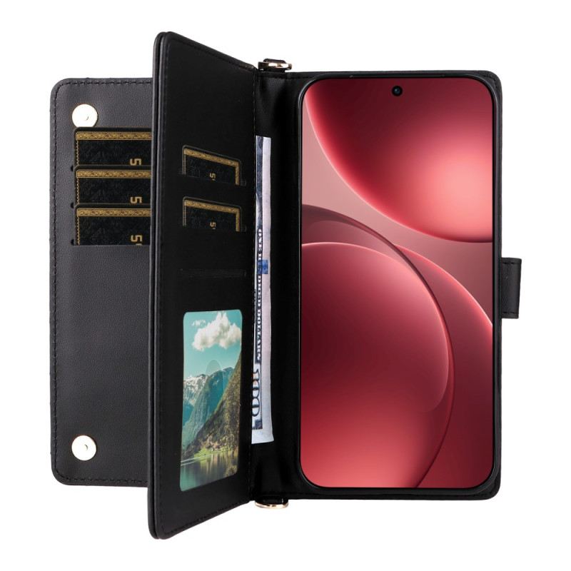 Lederhüllen Für Oppo Find X9 Pro 5g Gesteppt Mit Riemen