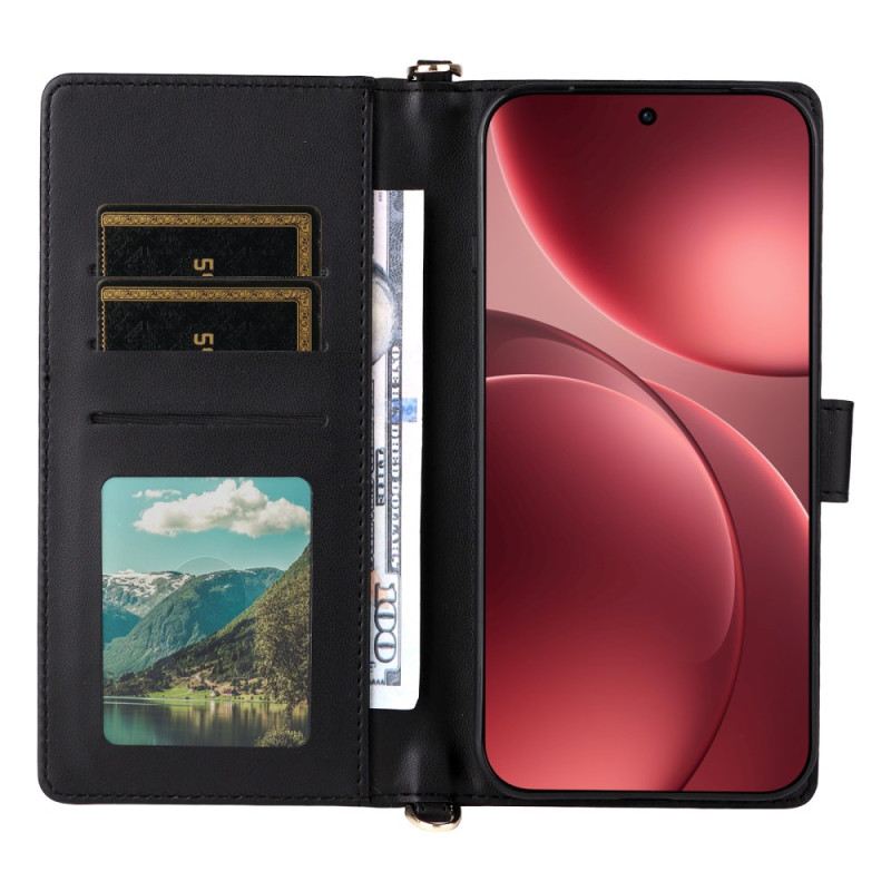 Lederhüllen Für Oppo Find X9 Pro 5g Gesteppt Mit Riemen