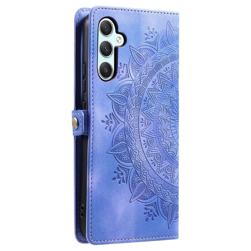 Lederhüllen Samsung Galaxy A16 5g Handyhülle Mandala In Wildlederoptik Mit Riemen