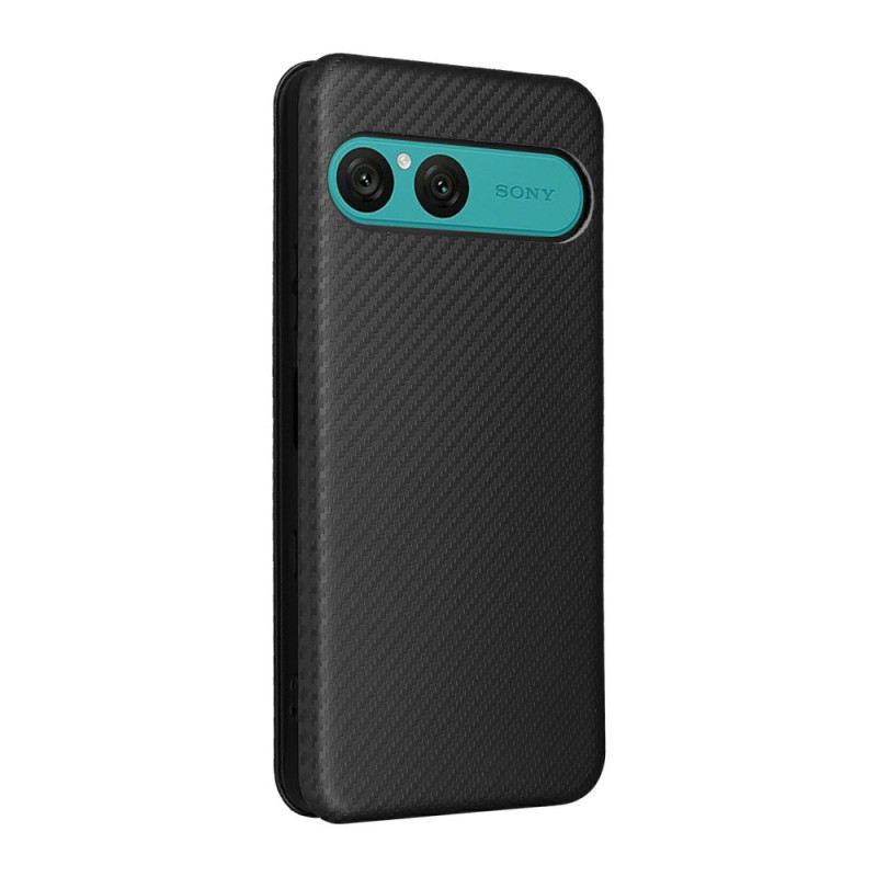 Flip Case Für Sony Xperia 10 Vii Carbonfaser