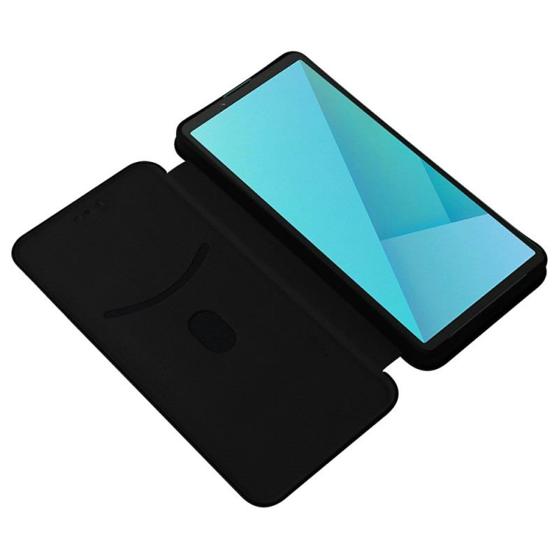 Flip Case Für Sony Xperia 10 Vii Carbonfaser